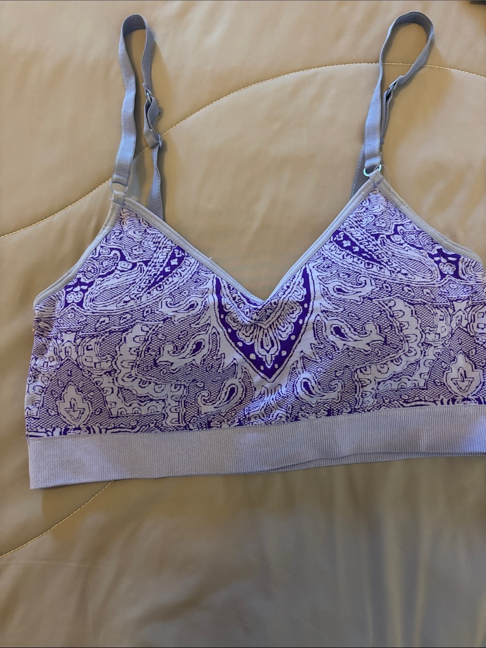 Athleta Lavender Paisley Wireless Bralette